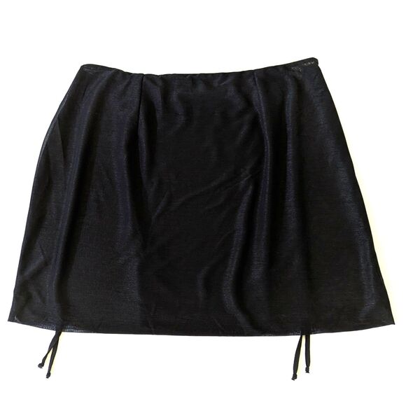 God Save Queens Kendall Black Sheer Mesh Mini Skirt XS High Slit See Thru - Picture 7 of 11